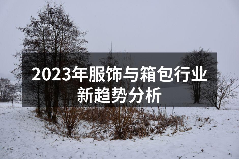 2023年服饰与箱包行业新趋势分析